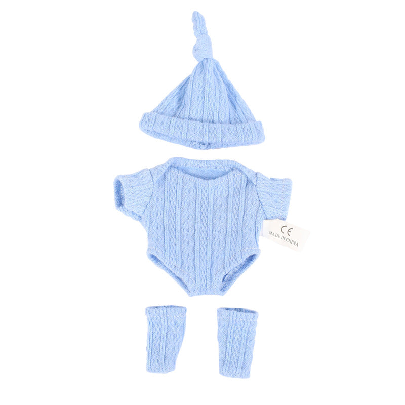 Einfarbiger Body Mütze und Socken 3-teiliges Set für 20cm Puppen