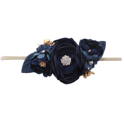 Pastoral elastisches Nylon-Blumen-Baby-Stirnband