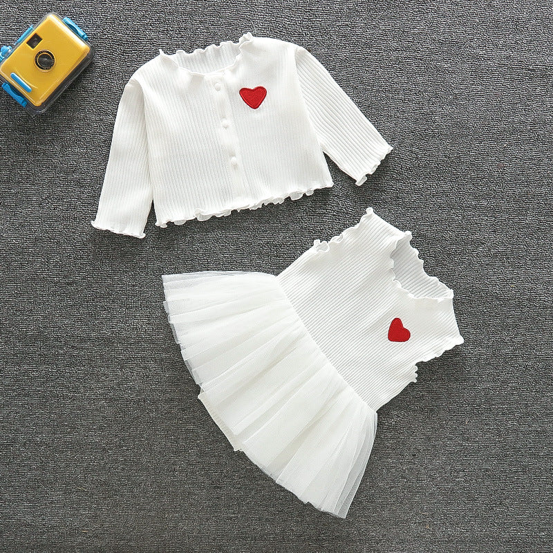 Süßes Jumpsuit-Kleid 2-teiliges Set für 22-24 Zoll Puppen
