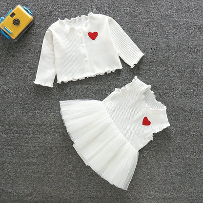 Süßes Jumpsuit-Kleid 2-teiliges Set für 22-24 Zoll Puppen