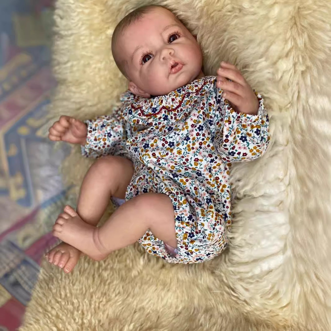 Rodney 20 Zoll Realistische Reborn Puppe mit offenen Augen und gezeichneten Haaren