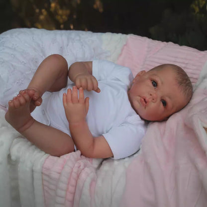 Berg 20 Zoll Realistische Reborn Puppe mit offenen Augen und gezeichneten Haaren