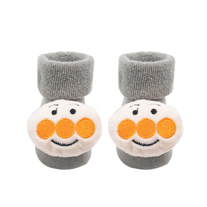 Winterwarme süße Cartoon-Puppen-Babysocken