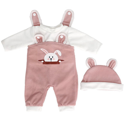 Süße Bärenkleidung mit Mütze für 16-18 Zoll Reborn Puppen