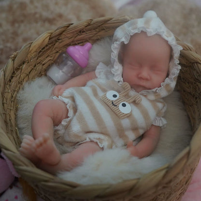 6 Zoll geschlossene Augen Mini Reborn Puppe Junge/Mädchen-Levi