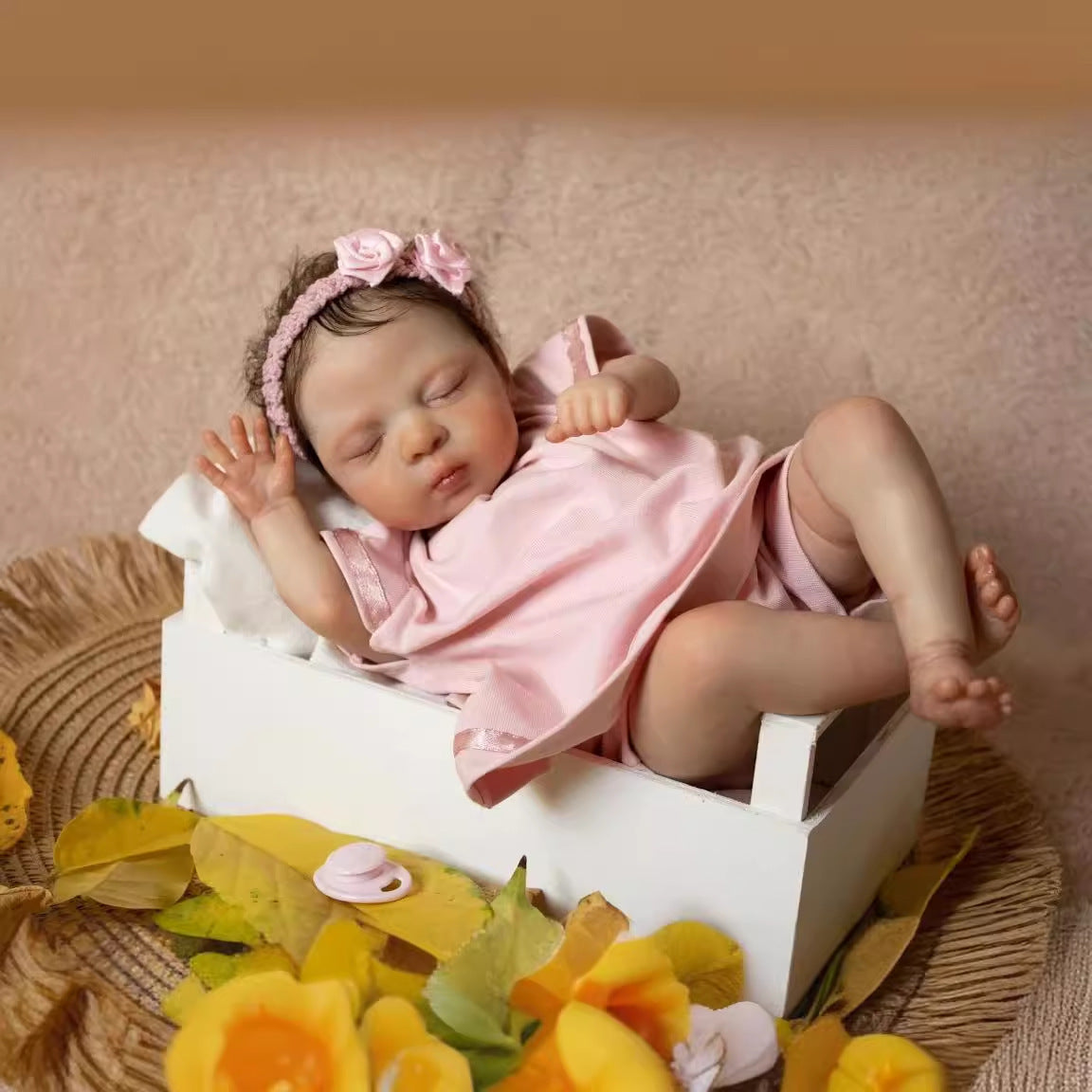 Leila 25 cm Reborn Babypuppen mit kurzen Haaren - Luna
