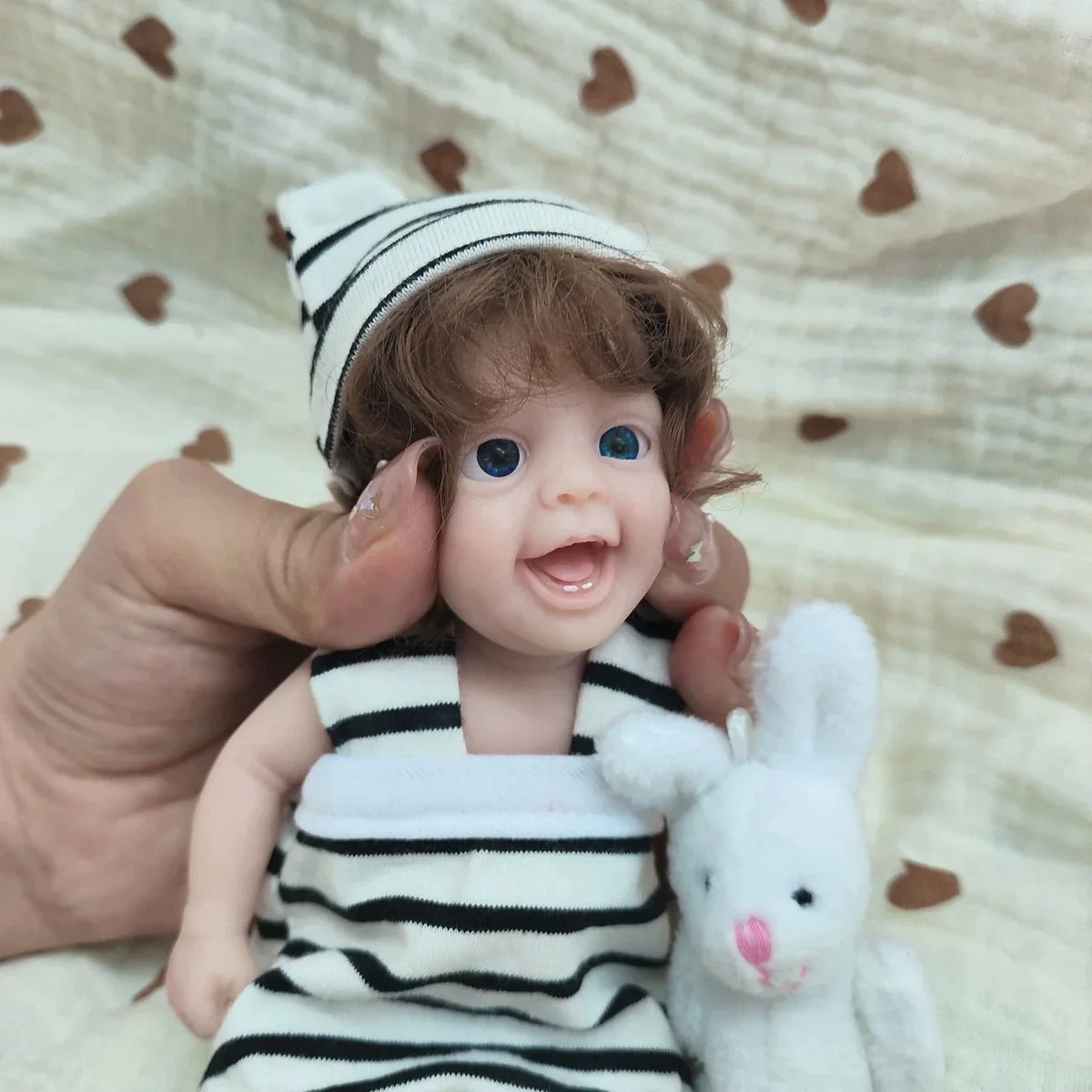 6 Zoll Mini Smile Reborn Puppe Junge-Yannik