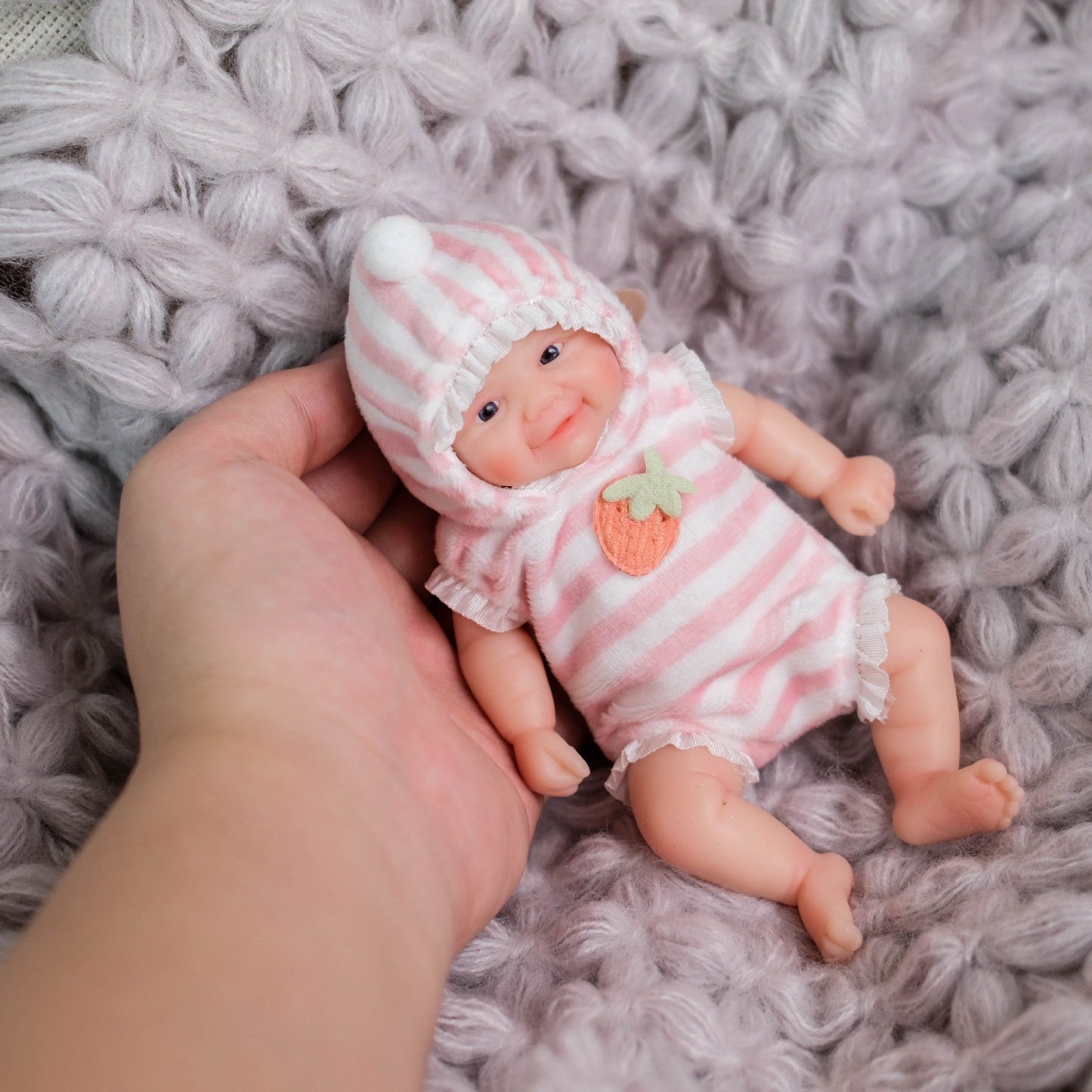 6 Zoll Mini-Silikon-Reborn-Puppe Mädchen mit offenen Augen - Vivi