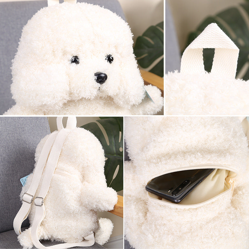 Plüsch-Teddyhund-Rucksack mit Simulation