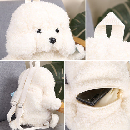 Plüsch-Teddyhund-Rucksack mit Simulation