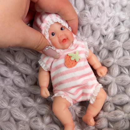 6 Zoll Mini-Silikon-Reborn-Puppe Mädchen mit offenen Augen - Vivi