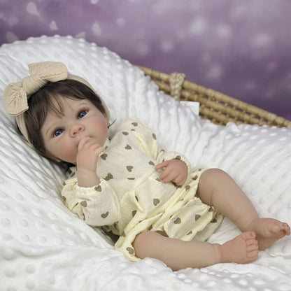 48cm offene Augen kurze Haare Bettie Reborn Babypuppe Mädchen