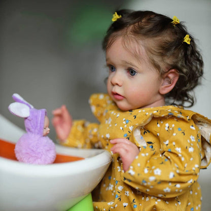 24 Zoll/60 cm realistische Lena Reborn Puppen mit offenen Augen-Missy