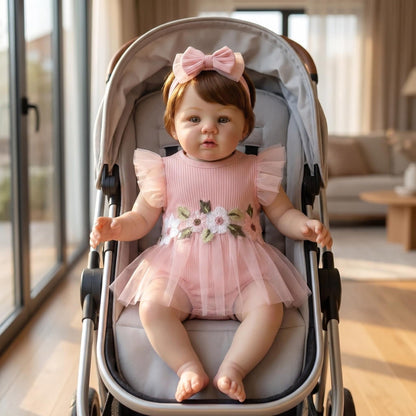 19 Zoll kurzes Haar Abigail Reborn Baby Mädchen im rosa Kleid
