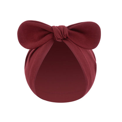 Einfarbige Baby-Bandana-Pullovermütze mit Knoten