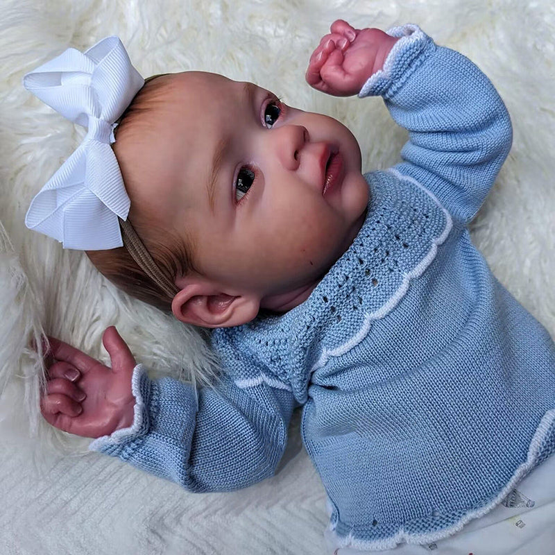 20 Zoll Maryann Reborn Puppen mit bemaltem Haar und blauen Augen