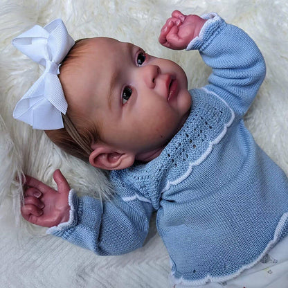 20 Zoll Maryann Reborn Puppen mit bemaltem Haar und blauen Augen