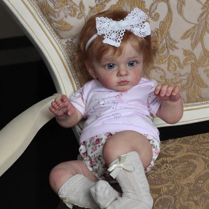24 Zoll Renee Lockiges Haar Offene Augen Reborn Babypuppen Mädchen