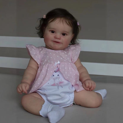 50cm/60cm Carol Offenen Augen Maddie Reborn Puppen Mädchen In Rosa Kleid