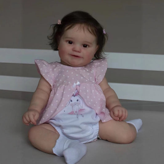 50cm/60cm Carol Offenen Augen Maddie Reborn Puppen Mädchen In Rosa Kleid