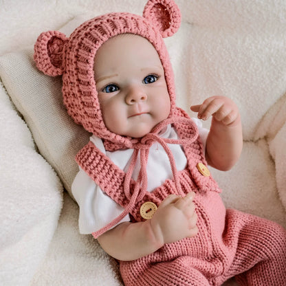 19 Zoll Dora Blaue Augen Reborn Babypuppen Mädchen-Bettie