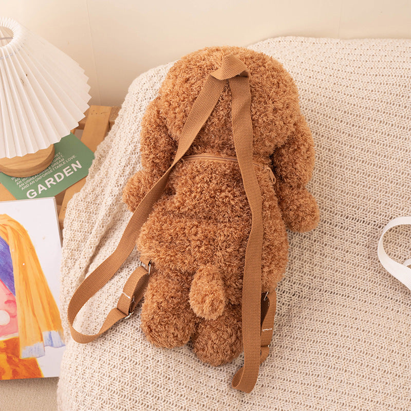 Plüsch-Teddyhund-Rucksack mit Simulation