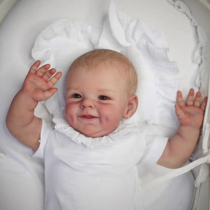 55cm offene Augen weicher Körper Lächeln Reborn Babypuppe - Shaya