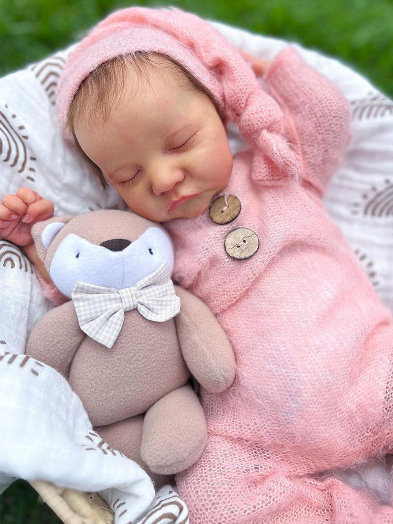 18 Zoll Cecilia süße geschlossene Augen kurzes Haar Reborn Puppe-Levi