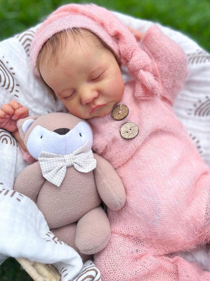 18 Zoll Cecilia süße geschlossene Augen kurzes Haar Reborn Puppe-Levi
