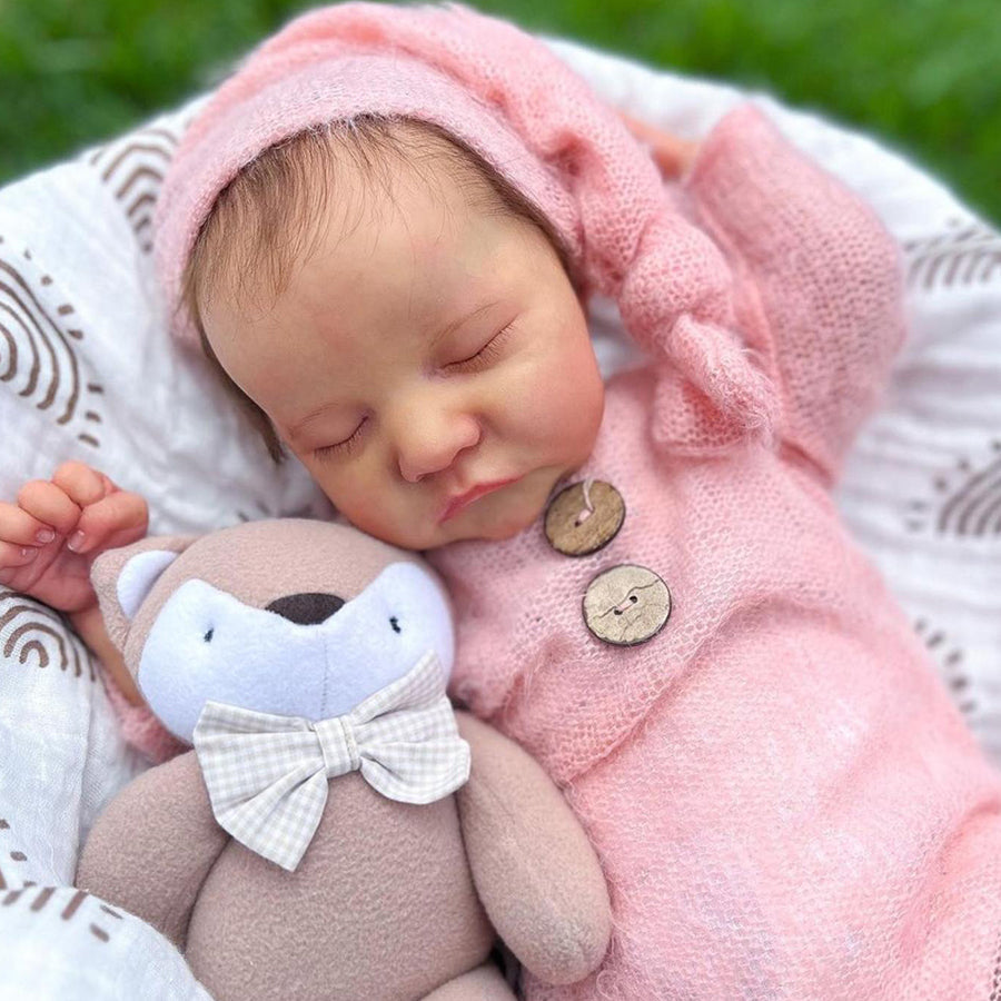 18 Zoll Cecilia süße geschlossene Augen kurzes Haar Reborn Puppe-Levi