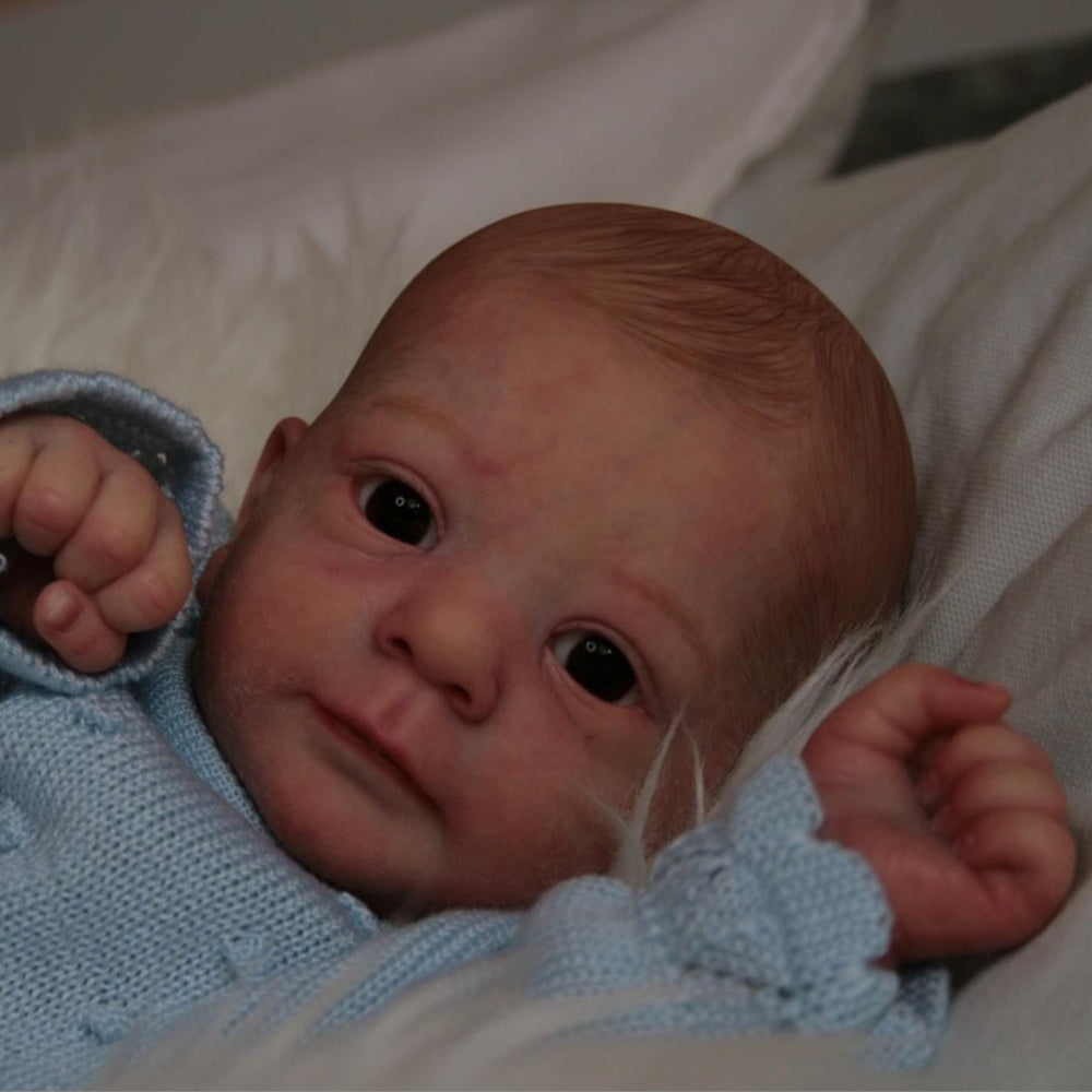 19 Zoll Felicia Reborn Babypuppen mit bemaltem Haar und blauen Augen