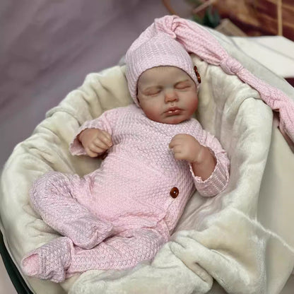 20 Zoll geschlossene Augen rosa Kleidung Reborn Baby-Loulou
