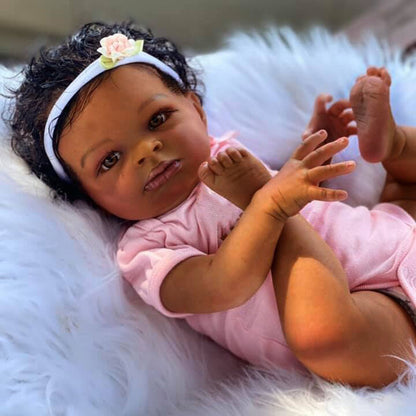 Cheryl 20 Zoll dunkelhäutige Reborn babypuppen-Lanny