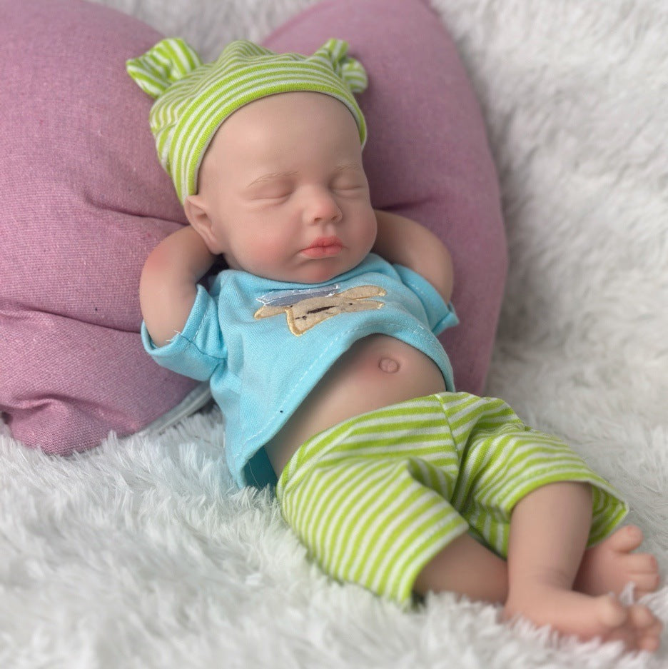 30 cm weiche Silikon-Reborn-Puppe Junge mit geschlossenen Augen - Loulou