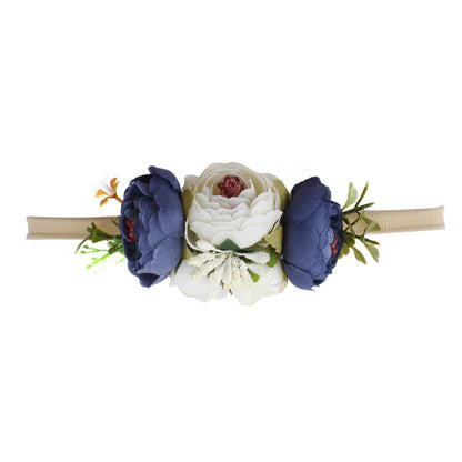 Pastoral elastisches Nylon-Blumen-Baby-Stirnband