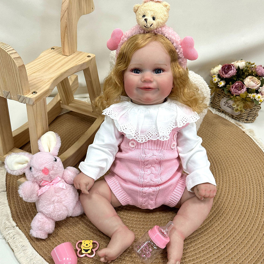 24 Zoll süßes Claire blondes Haar Reborn Baby Mädchen-Maddie