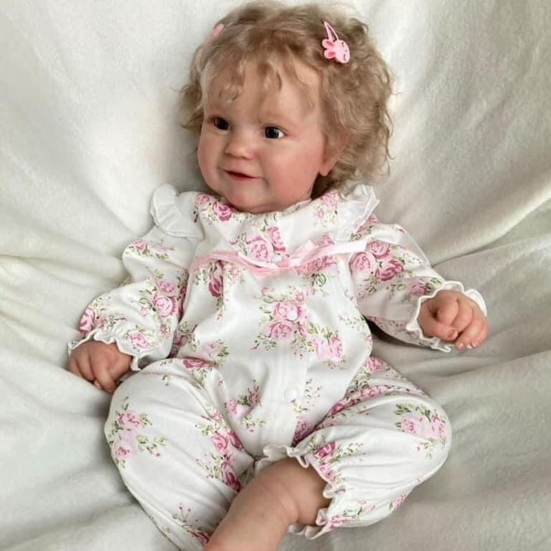 20 Zoll lebensechte Lucy Reborn Babypuppen mit offenen Augen und blondem Haar-Maddie
