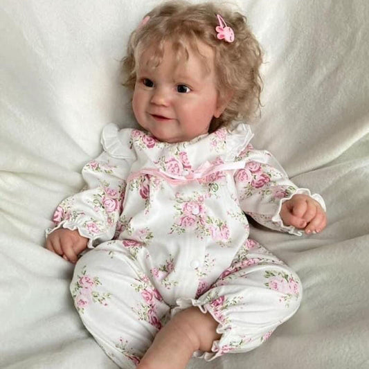 20 Zoll lebensechte Lucy Reborn Babypuppen mit offenen Augen und blondem Haar-Maddie