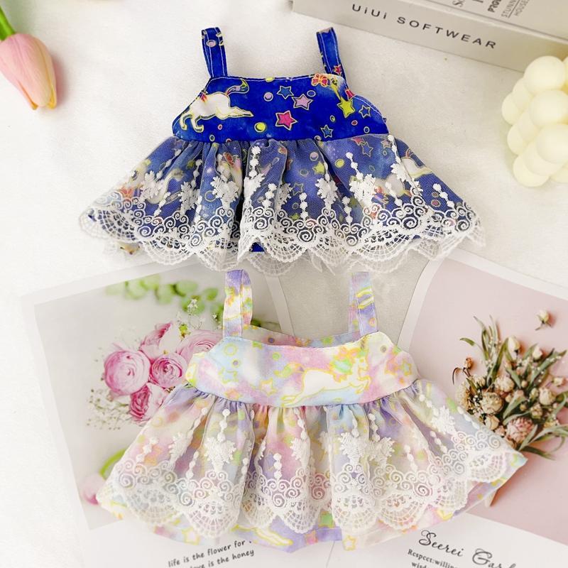 Wunderschönes Spitzenkleid mit Blumenmuster und Haarreif 2-teiliges Set für 30cm Puppen
