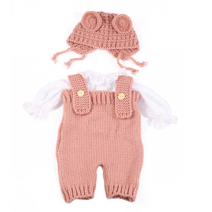 3-teilige gestrickte Reborn-Puppenkleidung für 22-24 Zoll Reborn-Puppen