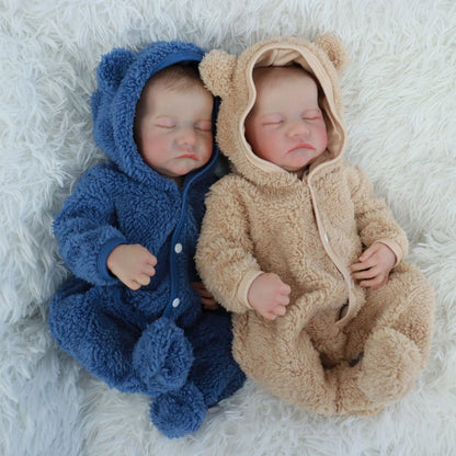 18 Zoll lebensechte schlafende Reborn Bybypuppe Zwillinge-Levi