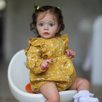 24 Zoll/60 cm realistische Lena Reborn Puppen mit offenen Augen-Missy