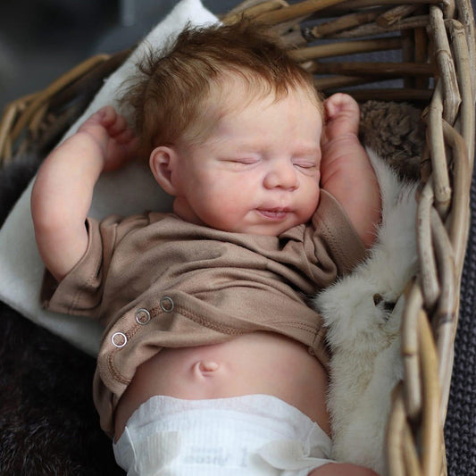 19 Zoll Muriel lebensechte Reborn Puppe Junge mit geschlossenen Augen