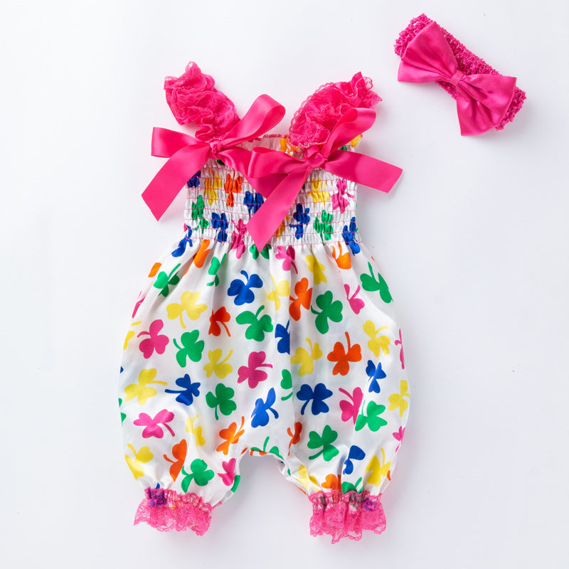 Einteilige Blumen-Hosenträger Zweiteiliger Anzug für wiedergeborene Puppen von 48-55 cm