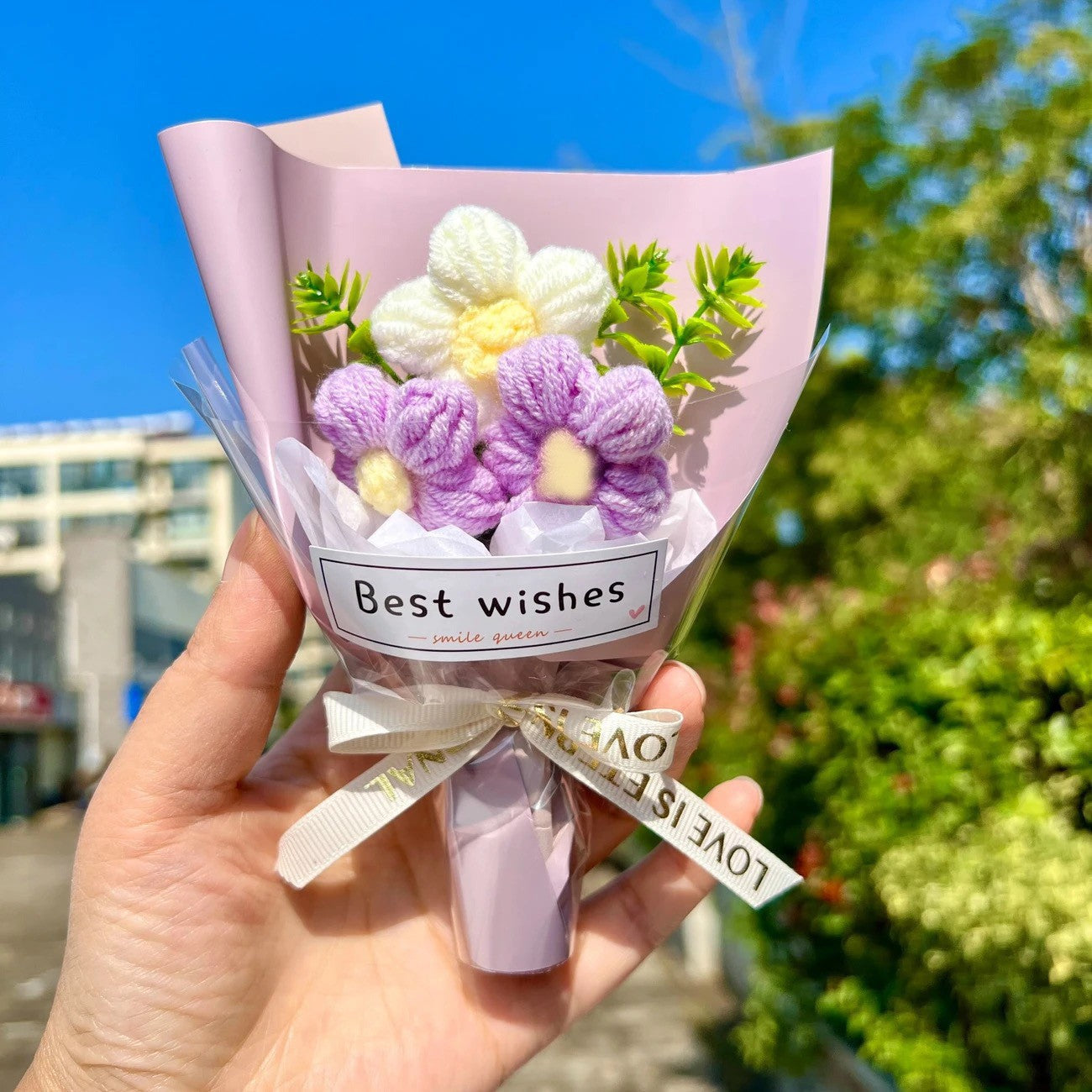 Mini-Häkelblumenstrauß