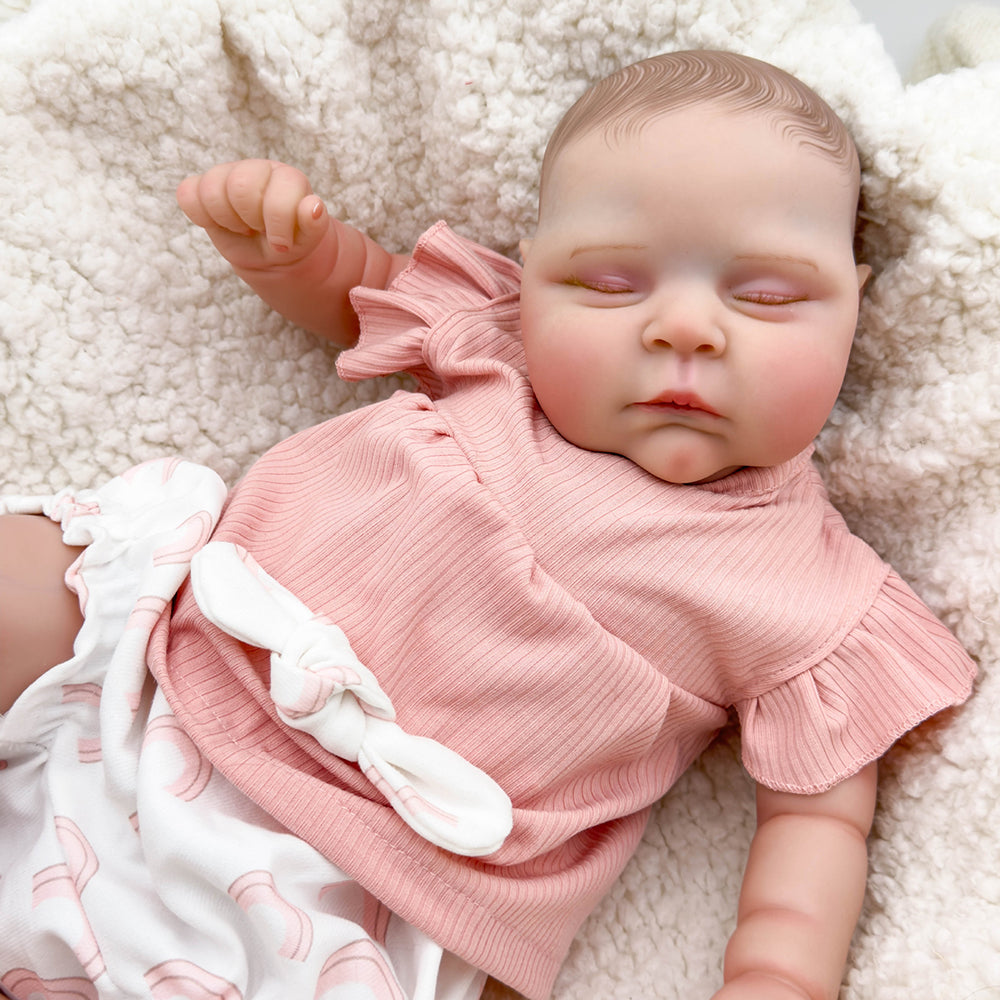 20 Zoll realistische schlafende Kätzchen-Rebornpuppen - Peaches