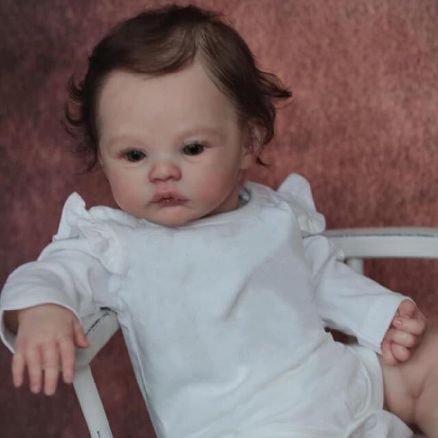 19 Zoll Moore lebensechte offene Augen Reborn Puppe Mädchen-Meadow