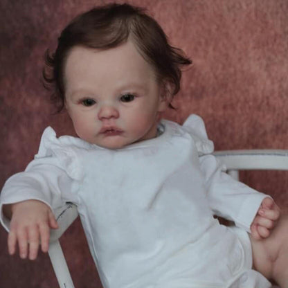 19 Zoll Moore lebensechte offene Augen Reborn Puppe Mädchen-Meadow