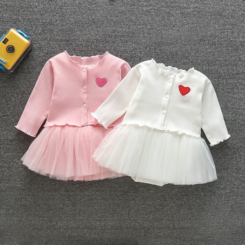 Süßes Jumpsuit-Kleid 2-teiliges Set für 22-24 Zoll Puppen
