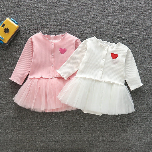 Süßes Jumpsuit-Kleid 2-teiliges Set für 22-24 Zoll Puppen